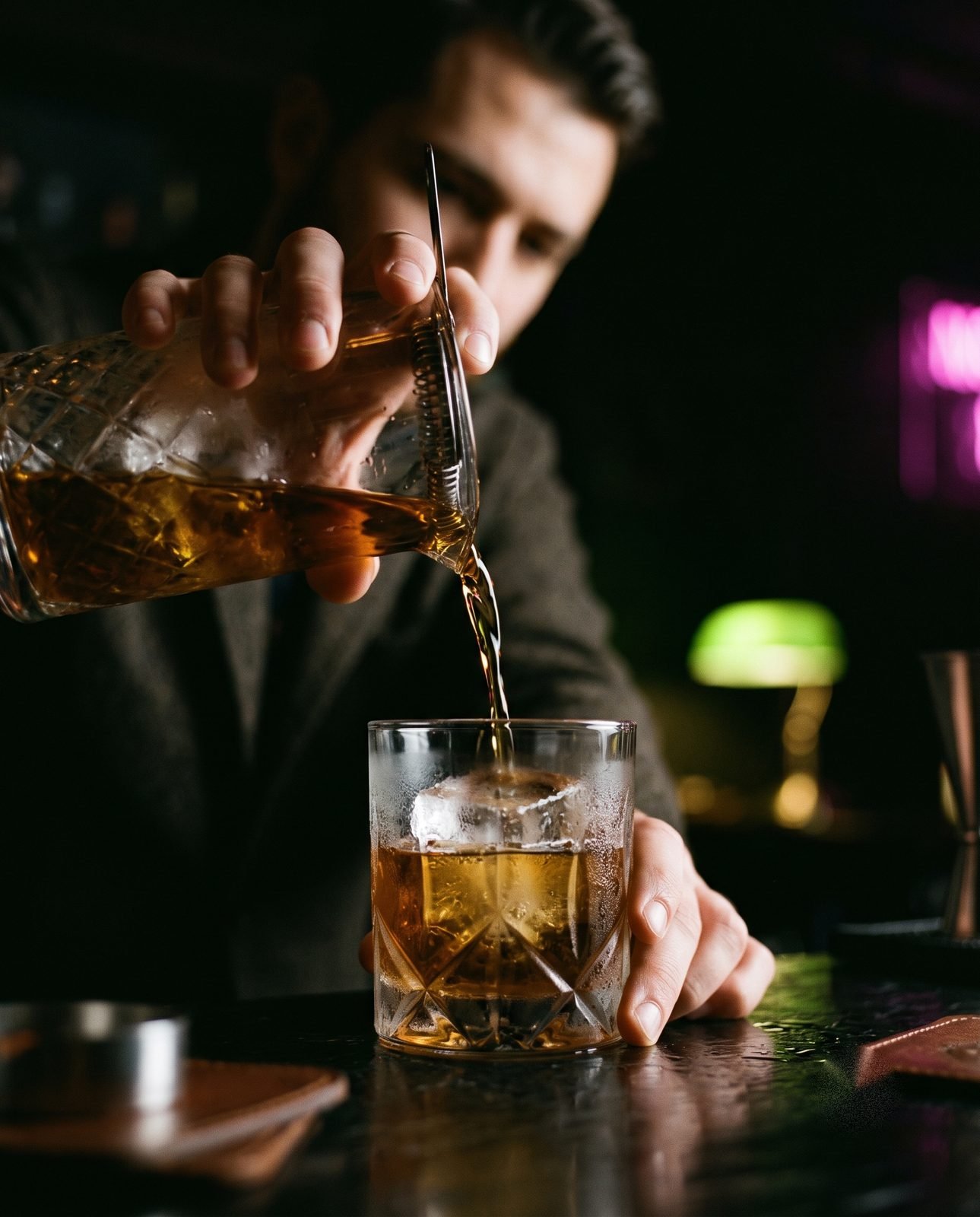 Creator filming a drinks serve